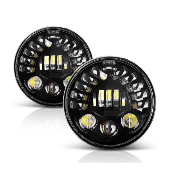 7 Inch LED Motorcycle Headlight Kit: High/Low Beam Adaptive Lamp for Harley & Motorbike Accessories, Compatible with 12V/24V