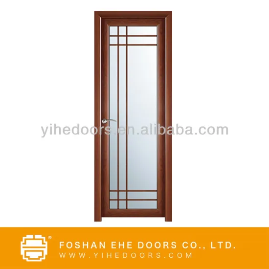 Aluminum glass door swing door interior door for bathroom/bedroom/kitchen/hotel