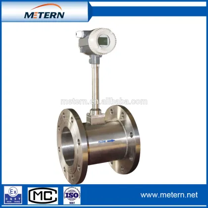 Flow meter for vortex flowmeter