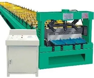 Roof Tile Cold Roll Forming Machine / Automatic Cut Length Off