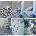 Garden Walk Pavement Mold DIY Manually Paving Cement Brick Stone Road Concrete Molds Path Maker Reusable Garden Stone Road Mold