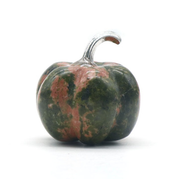 Unakite 1.2Inch Pumpkin Gemstone Crafts for Home office Decoration