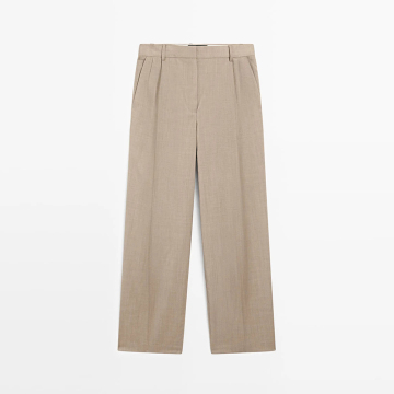 Pantaloni casual in lana di lana per pendolarismo urbano delle donne