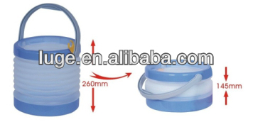 easy carrying telecopic plastic barrel for car cleaning