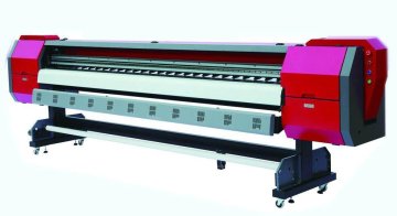 4 Heads Staggered High Color Saturation Large Format Solvent Printer For Pvc Banner 3pass