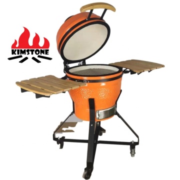 KIMSTONE Commercial Camping BBQ Grill - Grill Kamado BBQ Charcoal Grill with Pizza Oven and Rib Rack