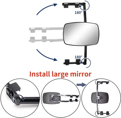 Extended vision car trailer mirror
