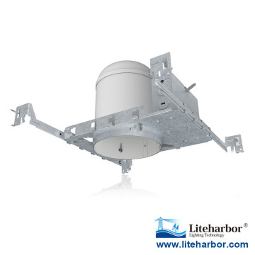 Aluminum 5 Inch New Construction NON-IC Housing with Par20/Par30/A19