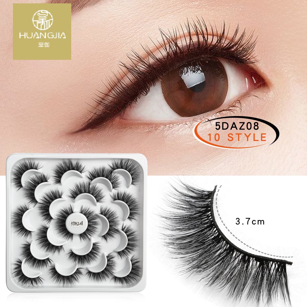 10 pairs 3D black faux mink false lashes