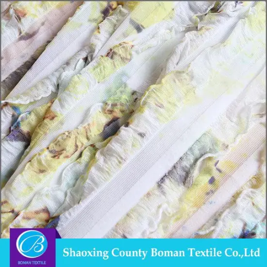 Cheap fabric supplier Latest design Dress Printing polyester crepe fabric