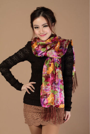 Reversible Natural Silk Shawls