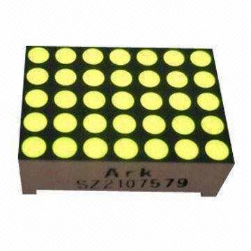 5 x 7 Dot-matrix LED Display, Available in Amber/Yellow Green, Used for Elevator Display