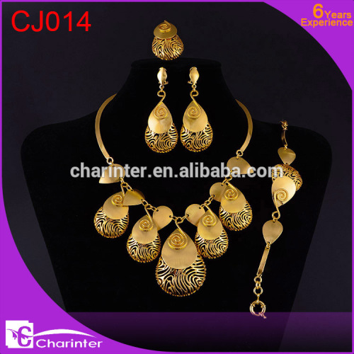 free shipping big fashion jewelry set/dubai gold jewelry set / rani haar jewelry set CJ014