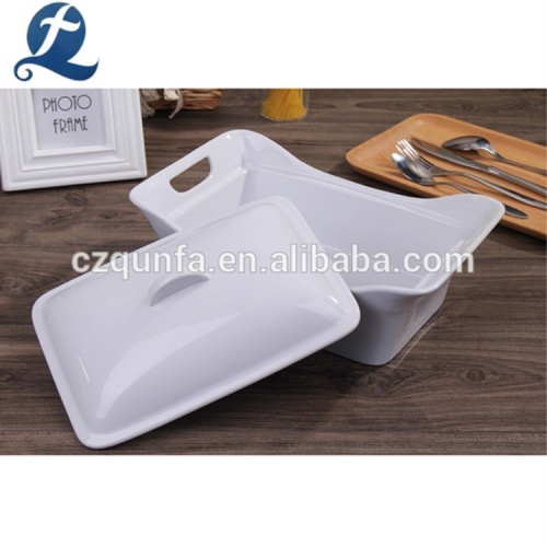 Custom Rectangle Ceramic Baking Pan With Lids