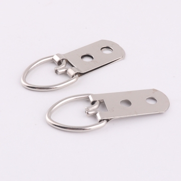 Nickle Double Hole Triangle D-Ring Hanger for Frames and Mirrors