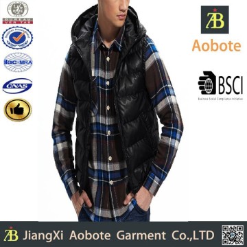 2015 High Quality Black Men's Vest With Hood