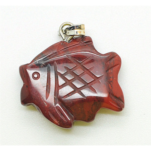 fish Shape Red Jasper pendant