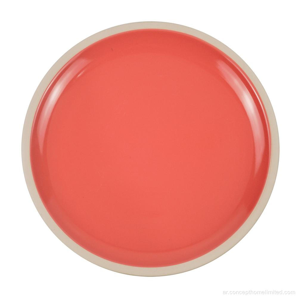 مجموعة عشاء Glaze Stoneware - الوردي