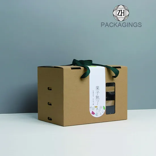 3-ply Fruit Box Transparent Window Kraft Paper