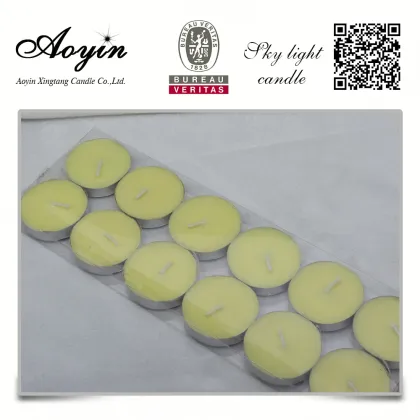 Yellow Tea Lights Candle Hot Sale