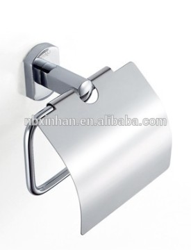 Europe standard wall mounting bathroom zinc alloy+stainless steel toilet roll holder with lid chrome plating