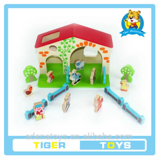 The wooden educational toys.Wooden farm play toys.play the powder toy.