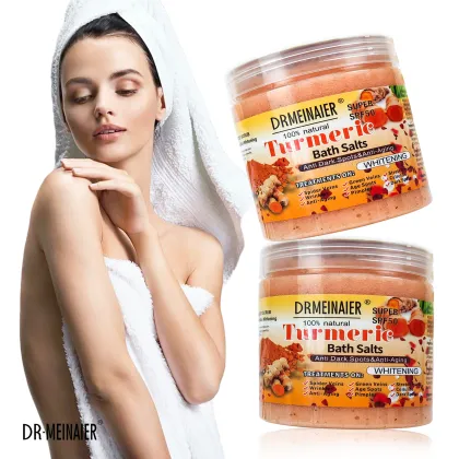 Wholesale Organic Turmeric Foaming Bath Salt Exfoliator for Skincare