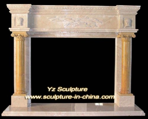 Decoration Column Stone Fireplace FPS-E059
