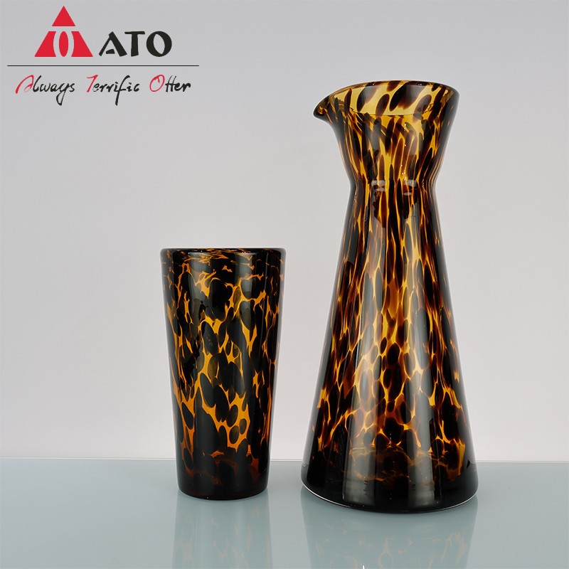 ATO Amber spots glass container jar drinking glass