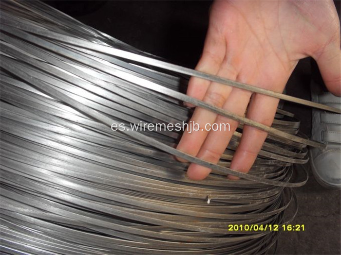 Alambre de acero plano galvanizado de 5.1 mm x 1.5 mm