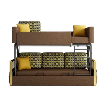 Fabric Bunk Bed Metal Sofa Living Room