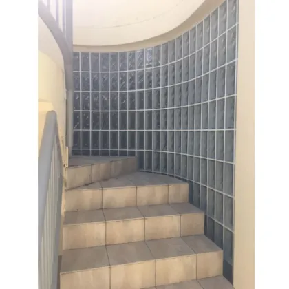 Colorful Mosaic Solid Glass Bricks Curtain Wall Partition
