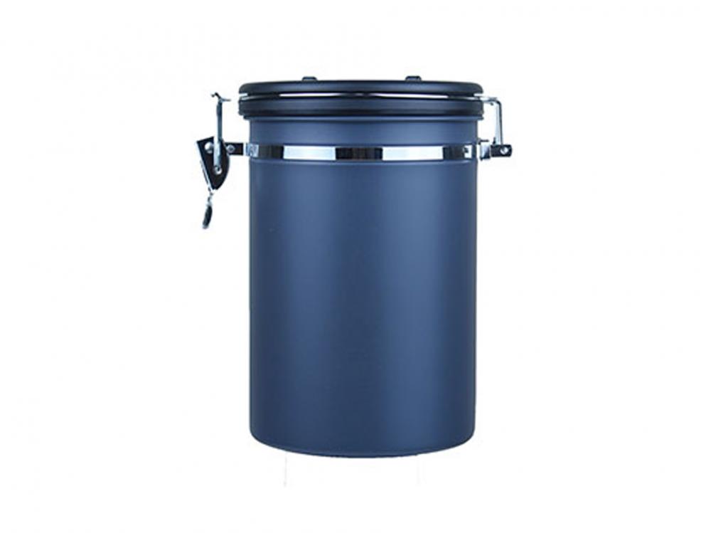 Matt Blue Blue Stainsal Coffee Canister