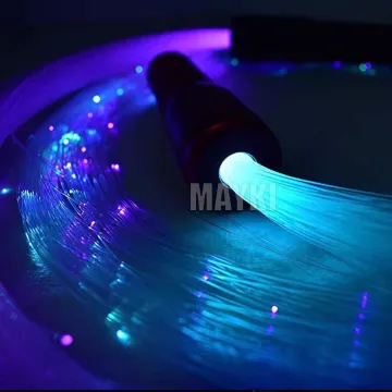6ft Swivel Space Whip: RGB Fiber Optic Whip for Dance Shows & Rave Parties