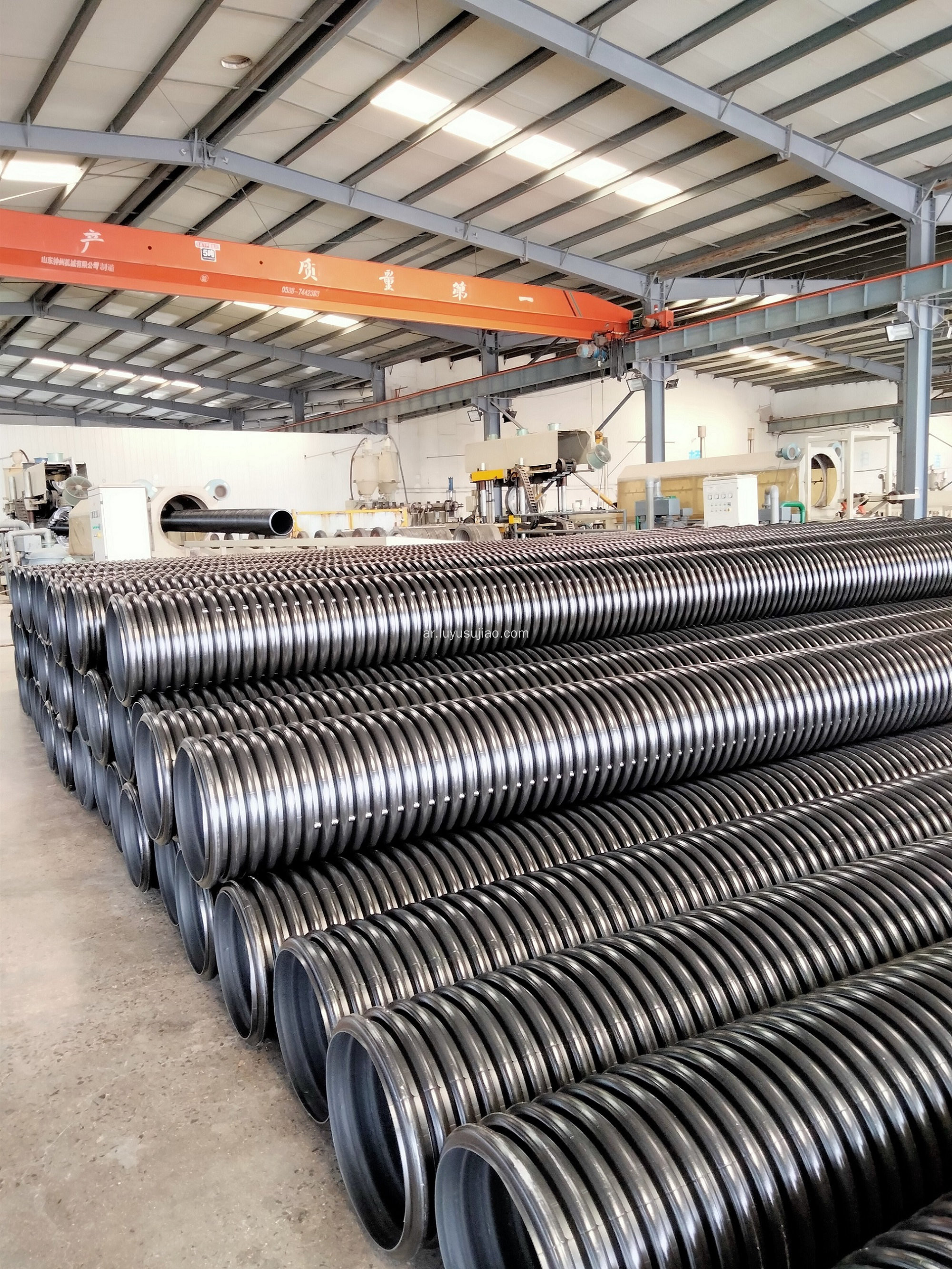 الأنابيب المموجة ذات الجدار المزدوج PE لتصريف المناظر الطبيعية