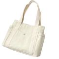 Eco Friendly Creamy Beige Black Blank Reutilisable Sac