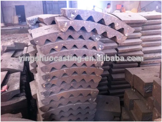 custom high manganese steel mining machinery parts