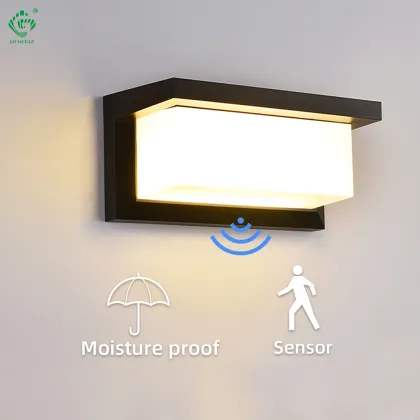 Waterproof Body Induction LED Garden Lights - Outdoor Wall Lights & Exterior Wall Mounted LED Lamp