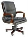Mid back executive wooden chair