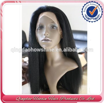 Most Popular No Tangle No Shedding Looking Natural 100 Human Hair Kinky Straight Half Wig