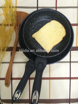 Forged aluminum marble 3 layers coating fry pan