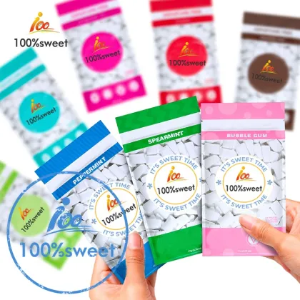 Bubble Gum Factory Wholesale Double Mint Spearmint Juicy Fruit Chewing Gum With Xylitol