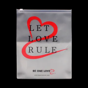Clear Custom Logo Zipper PVC Bag