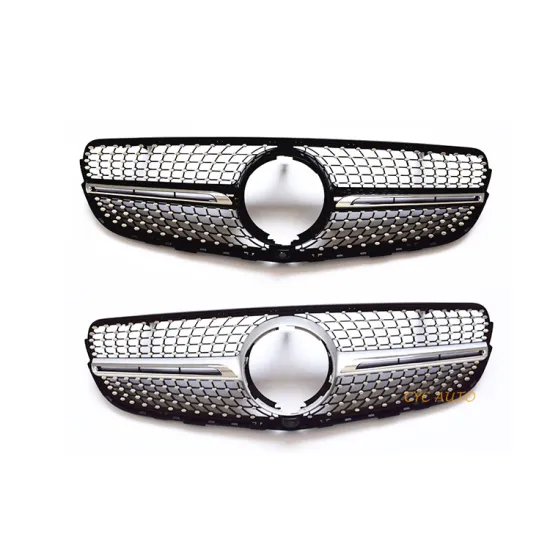 Mercedes Benz GLC Class X253 Diamond Grille Silver Black Front Bumper Grill 2015-2019