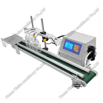 Honey Liquid Filling Machine with Conveyor - VNC-4H 4 Heads Alcohol Filling Machine