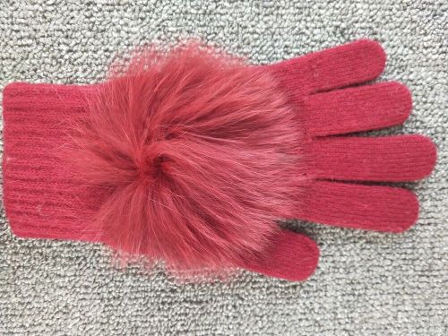 100% CASHMERE WITH FUR GLOVES