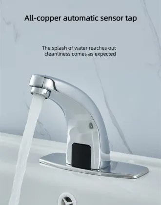 Touchless Thermostat Smart Bathroom Faucet with Electronic Sensors