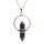 Retro natural crystal hexagonal column Pendant Necklace tiger eye stone winding Necklaces