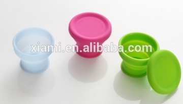 high sale creative design candy color foldable silicone cup