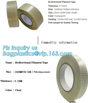 Unidirectional filament tape, Bidirectional filament tape, Polyester Bi-directional Filament Tape, cross mesh fibreglass tape, F